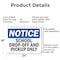 Signmission School Drop-Off And Pickup Only, 24 in W x Rectangle, Aluminum OS-2PACK-NS-A-1824-L-18252 - alternate 3